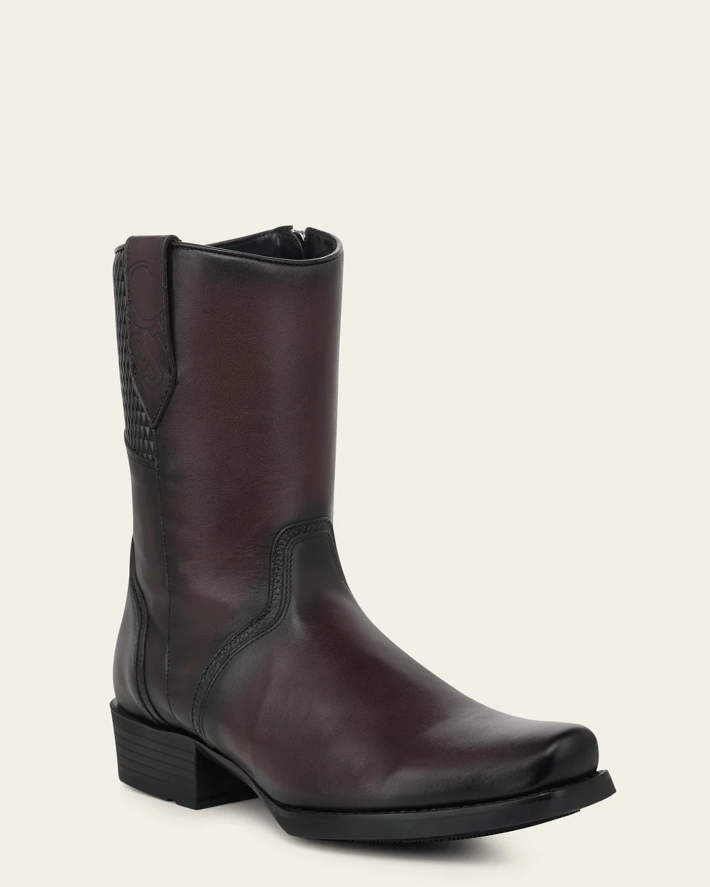 1J4LRS - Cuadra Brown Cowhide Leather Zip Ankle Boots for Men