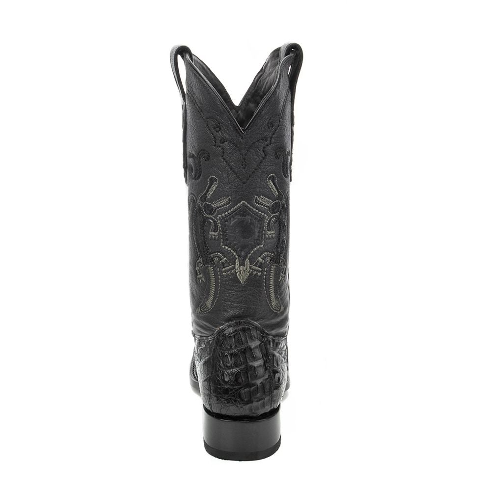 1B18FY - Cuadra black dress cowboy caiman leather boots for men-CUADRA-Kuet-Cuadra-Boots