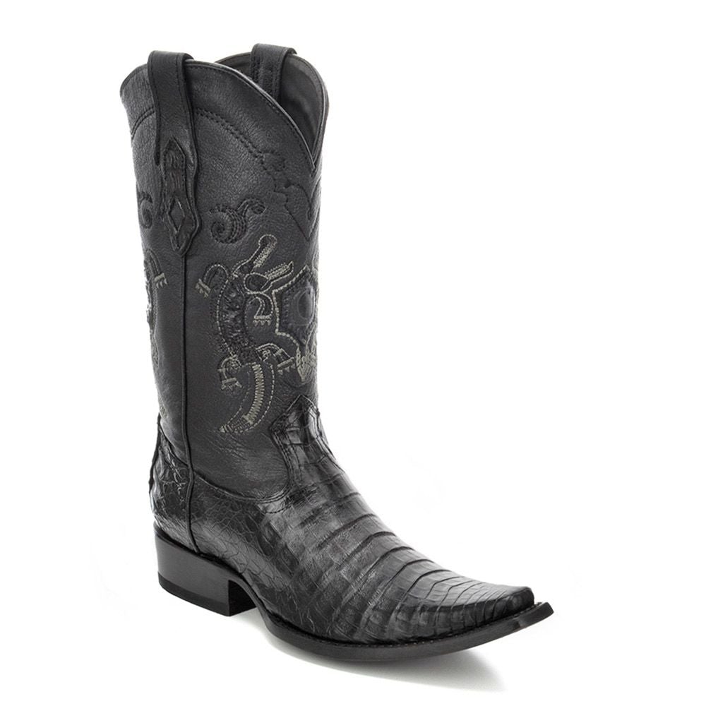 1B18FY - Cuadra black dress cowboy caiman leather boots for men-CUADRA-Kuet-Cuadra-Boots
