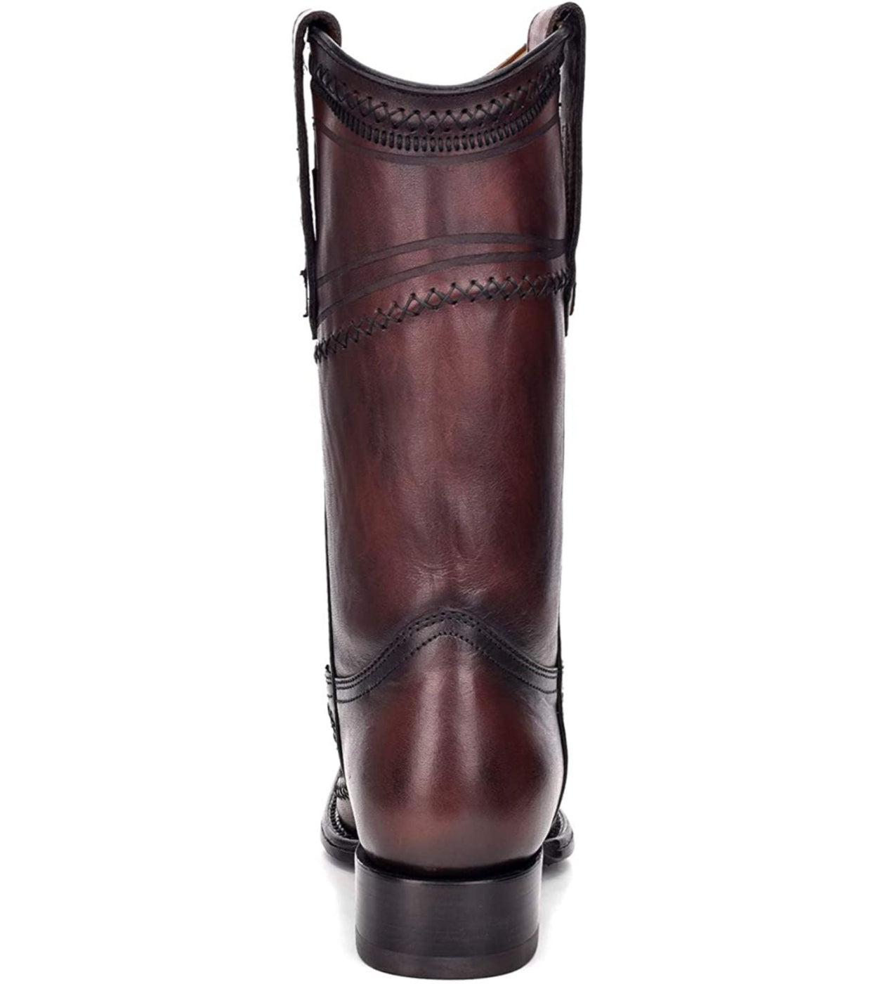 1B1AA1 - Cuadra blackcherry casual cowboy ostrich leather boots for men-CUADRA-Kuet-Cuadra-Boots