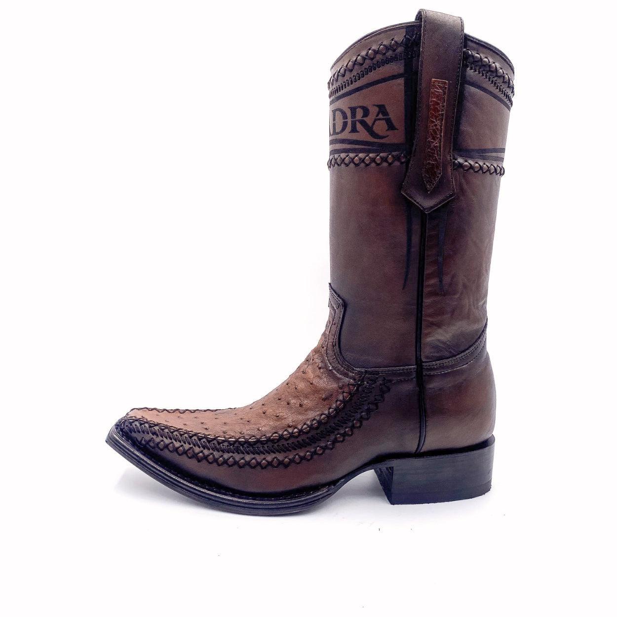 1B1AA1 - Cuadra honey casual fashion cowboy ostrich leather boots for men-CUADRA-Kuet-Cuadra-Boots