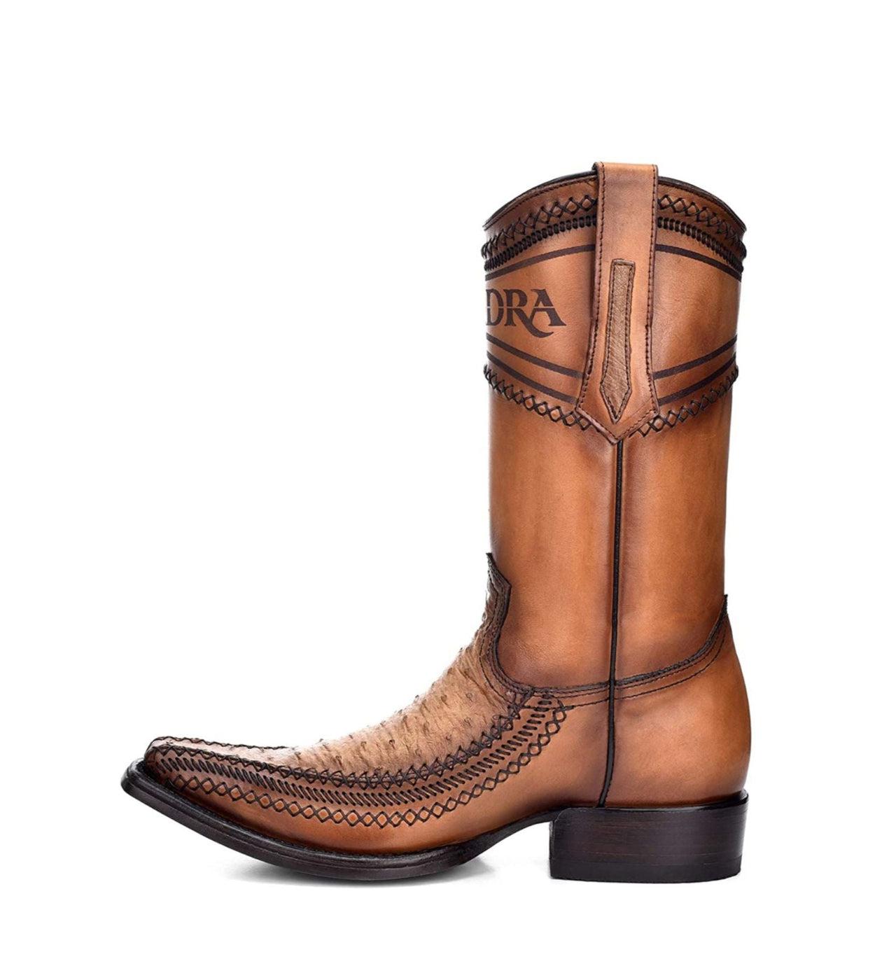 1B1AA1 - Cuadra orix casual fashion cowboy ostrich leather boots for men-Kuet.us
