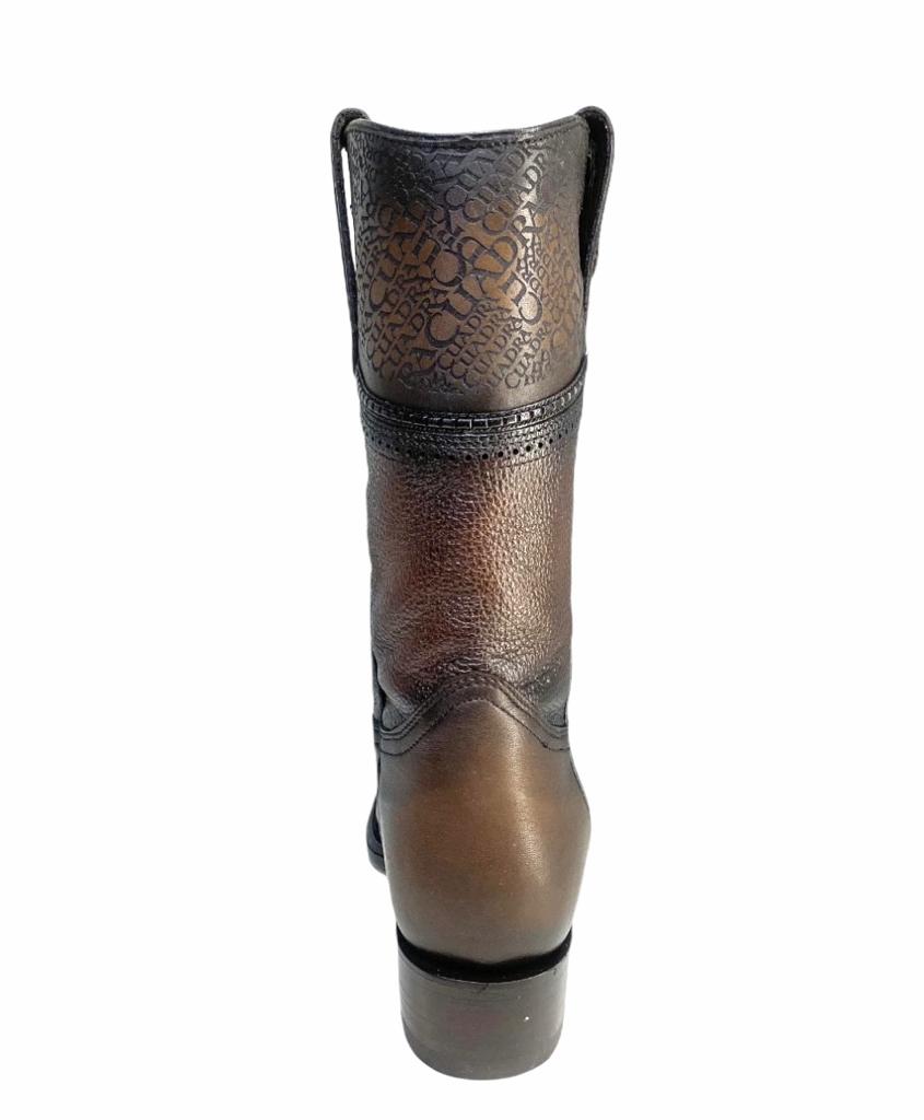 1B1DFY - Cuadra brown fashion casual cowboy caiman boots for men-CUADRA-Kuet-Cuadra-Boots