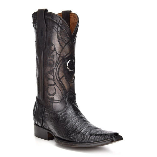 1B1NFY - Cuadra black dress cowboy exotic caiman leather boots for men-CUADRA-Kuet-Cuadra-Boots