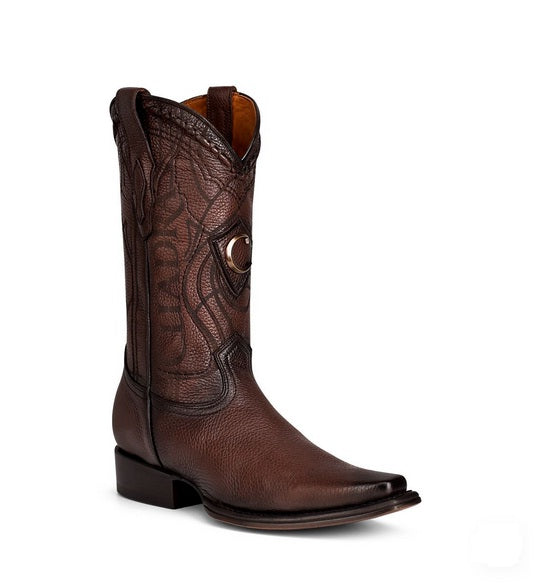 1B1NVE- Cuadra chestnut dress cowboy deer leather boots for men