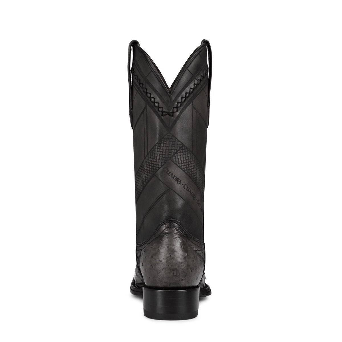 1B2FA1 - Cuadra black dress cowboy ostrich leather boots for men-Kuet.us