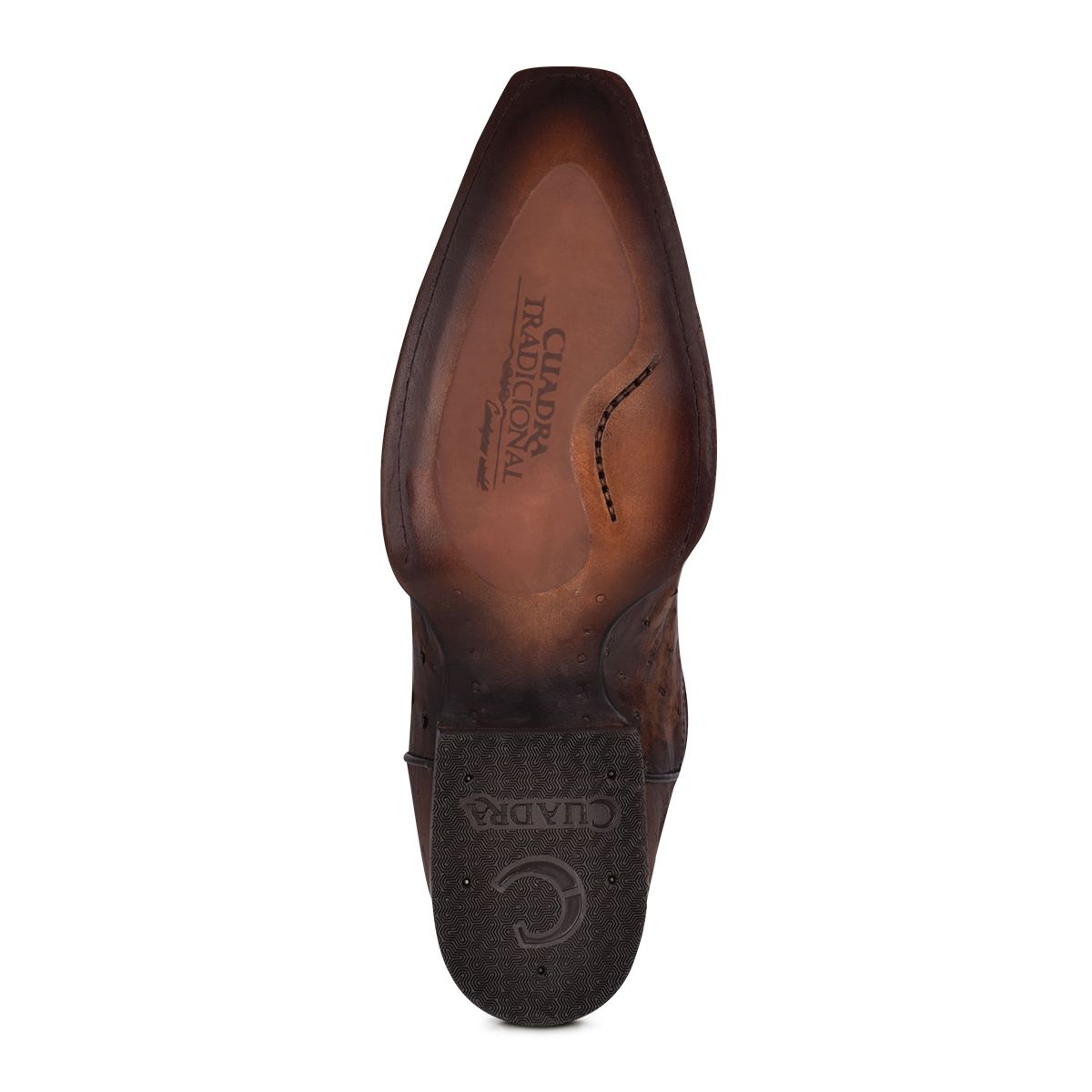 1B2FA1 - Cuadra dark brown dress cowboy ostrich leather boots for men-Kuet.us