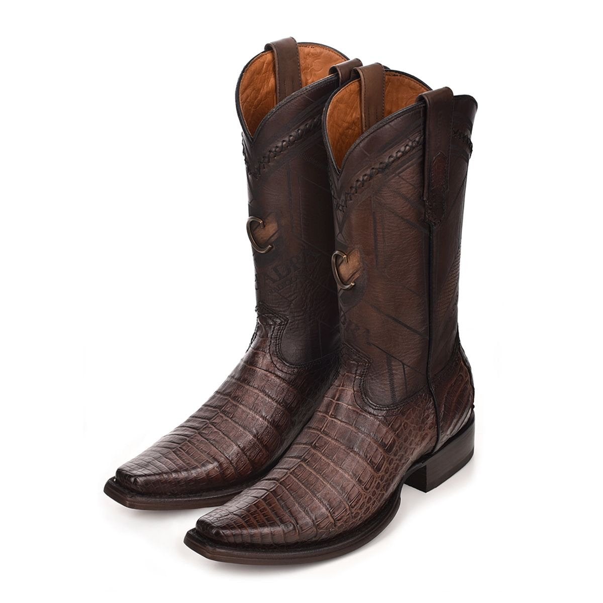 1B2FFY - Cuadra chocolate dress cowboy caiman leather boots for men-CUADRA-Kuet-Cuadra-Boots
