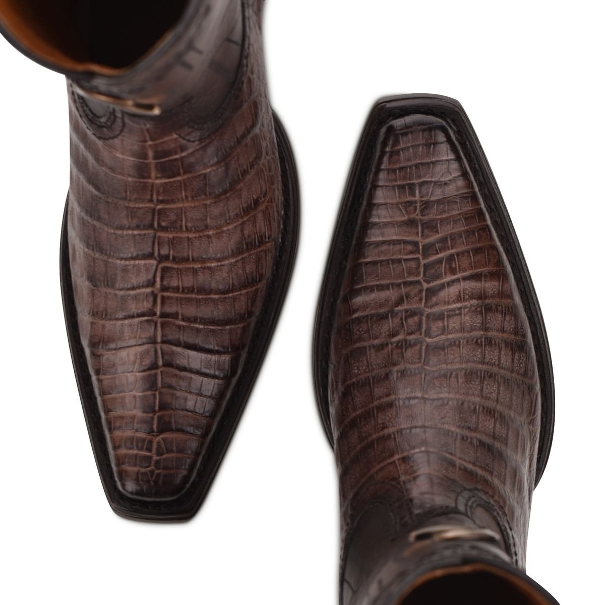 1B2FFY - Cuadra brown dress cowboy caiman leather boots for men-Kuet.us