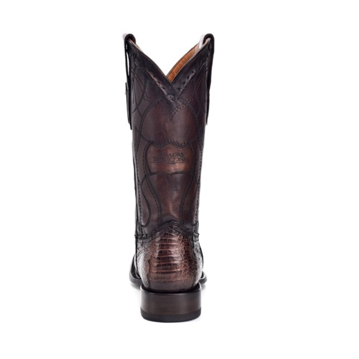 1E10FY - Cuadra brown casual cowboy fuscus caiman leather boots for men-Kuet.us