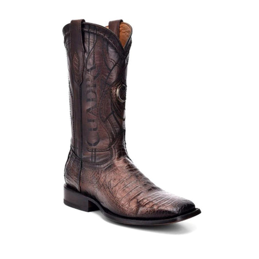 1E10FY - Cuadra brown casual cowboy fuscus caiman leather boots for men-Kuet.us