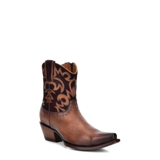 1GH9RS - Cuadra brown western cowgirl cowhide leather ankle boots for women-Kuet.us