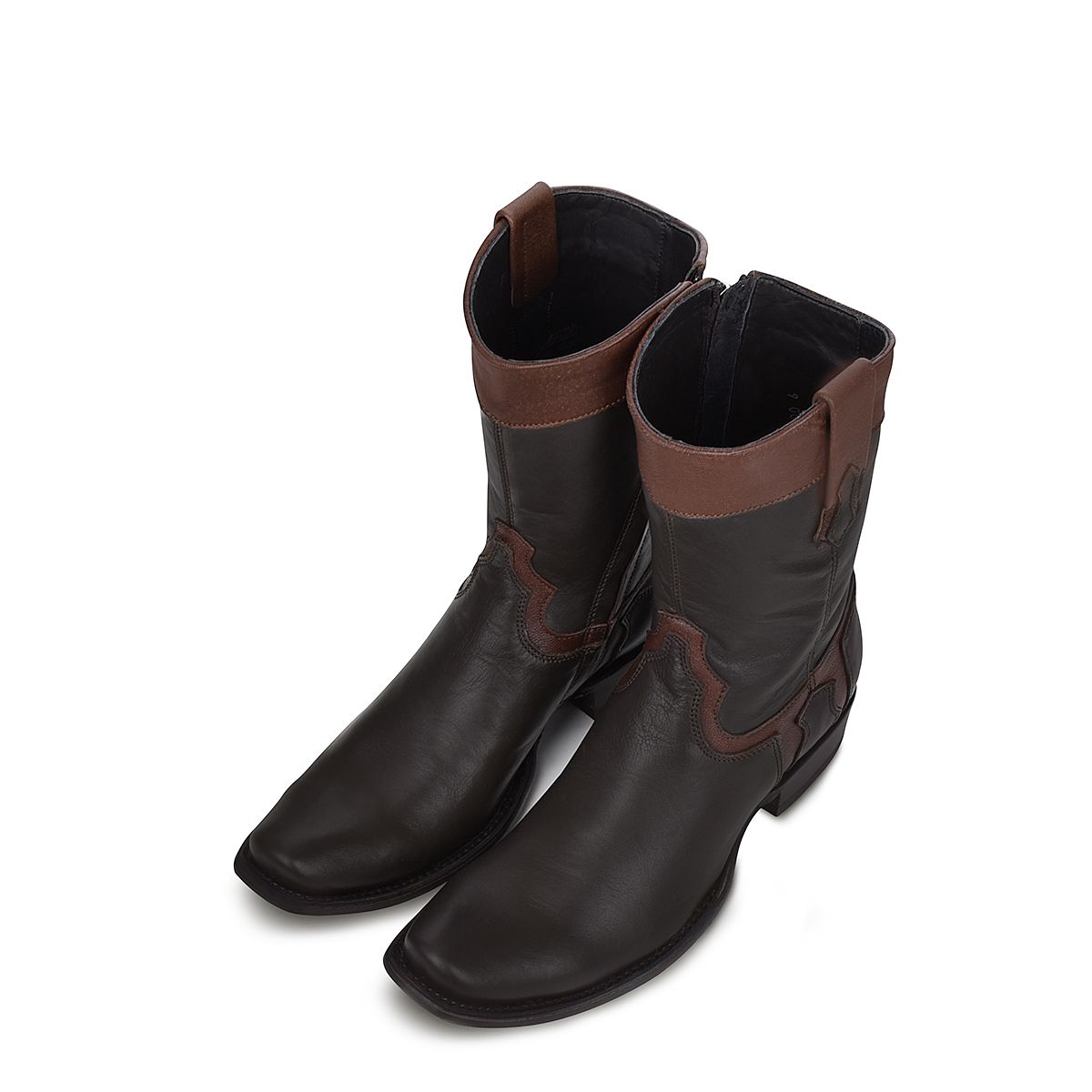 1J06MK - Cuadra mocha casual fashion cowhide leather ankle boots for men-Kuet.us