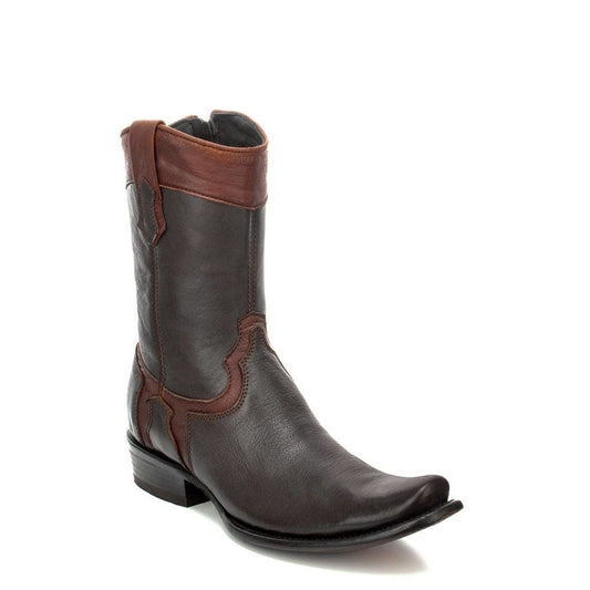 1J06MK - Cuadra mocha casual fashion cowhide leather ankle boots for men-Kuet.us