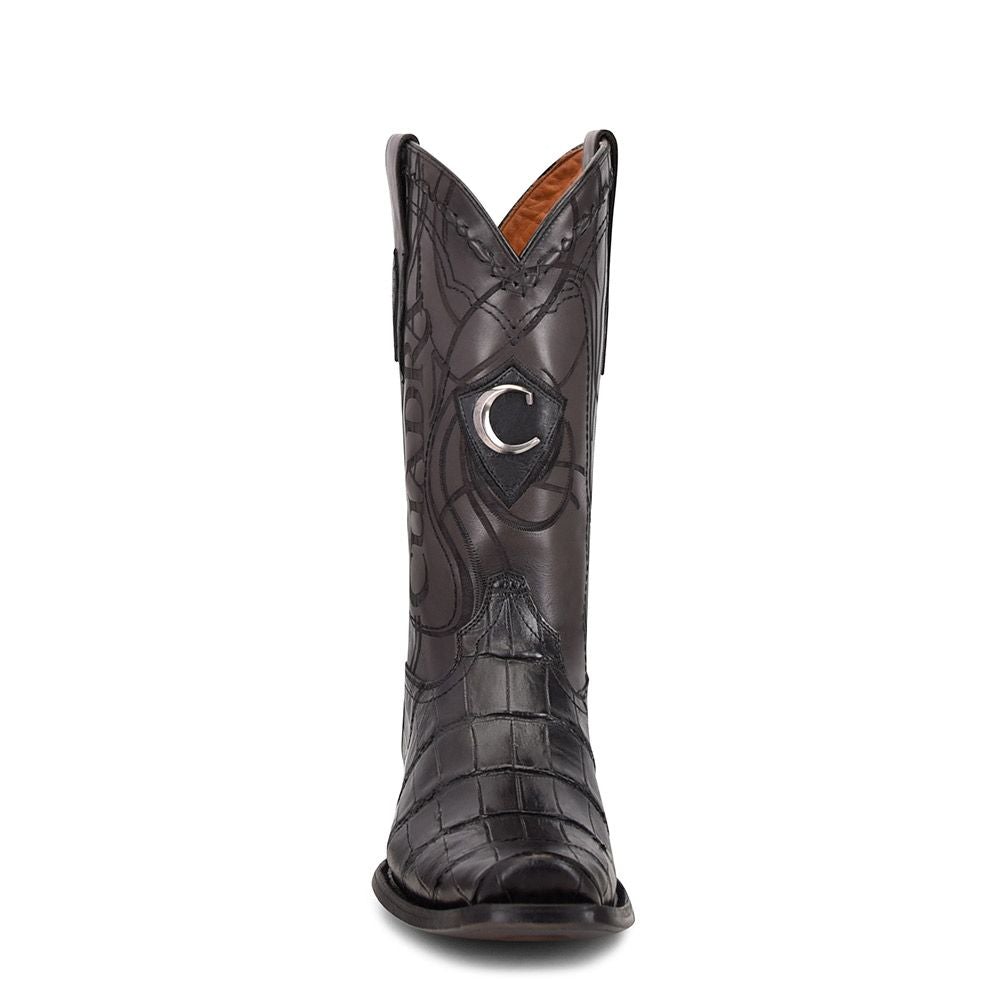 1J1NAL - Cuadra black dress cowboy exotic alligator leather boots for men-Kuet.us