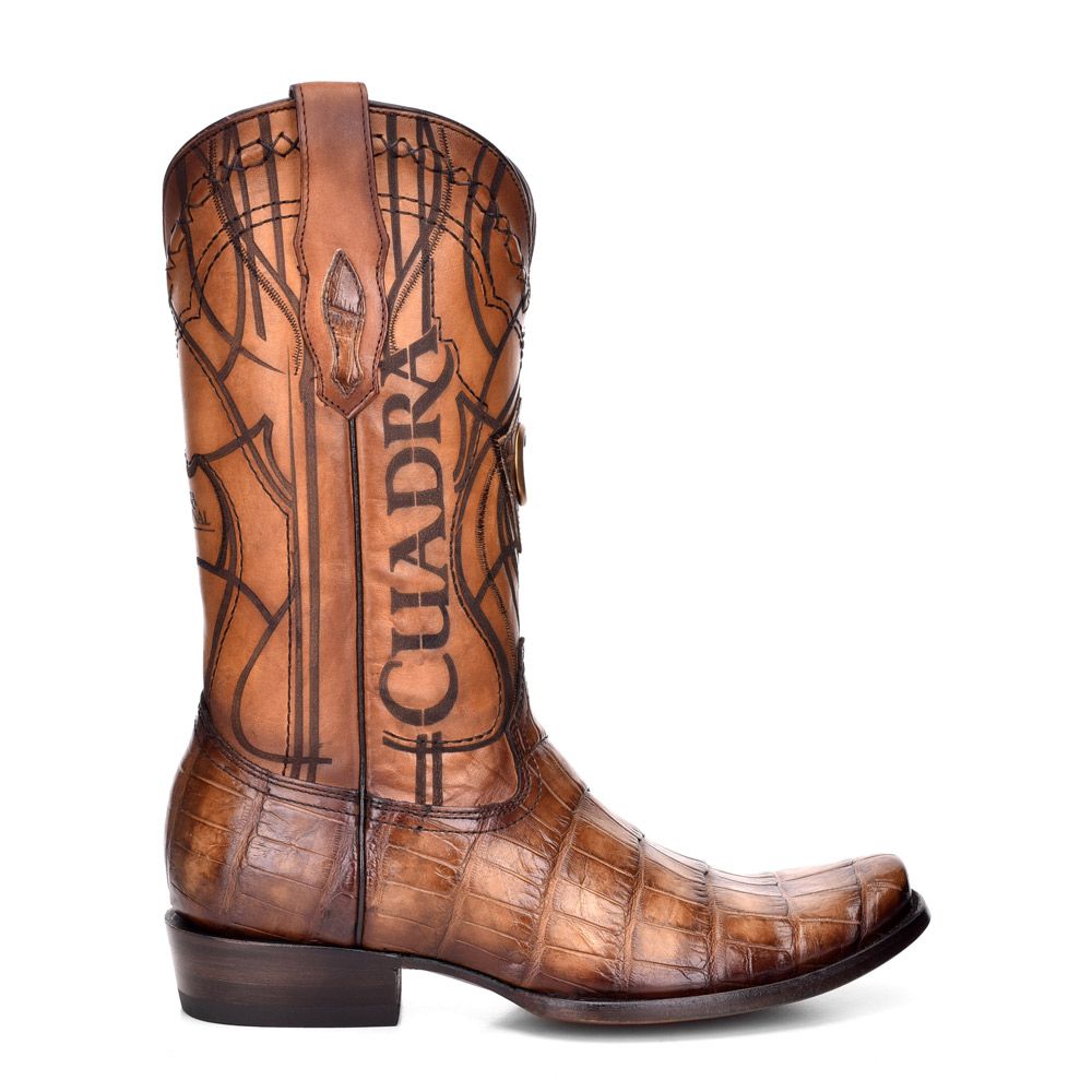 1J1NAL - Cuadra sand dress cowboy exotic alligator leather boots for men-Kuet.us