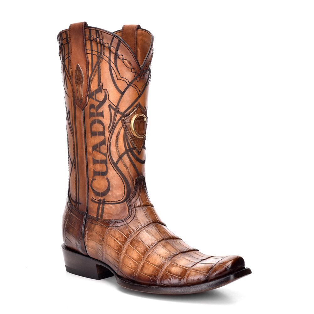 1J1NAL - Cuadra sand dress cowboy exotic alligator leather boots for men-CUADRA-Kuet-Cuadra-Boots