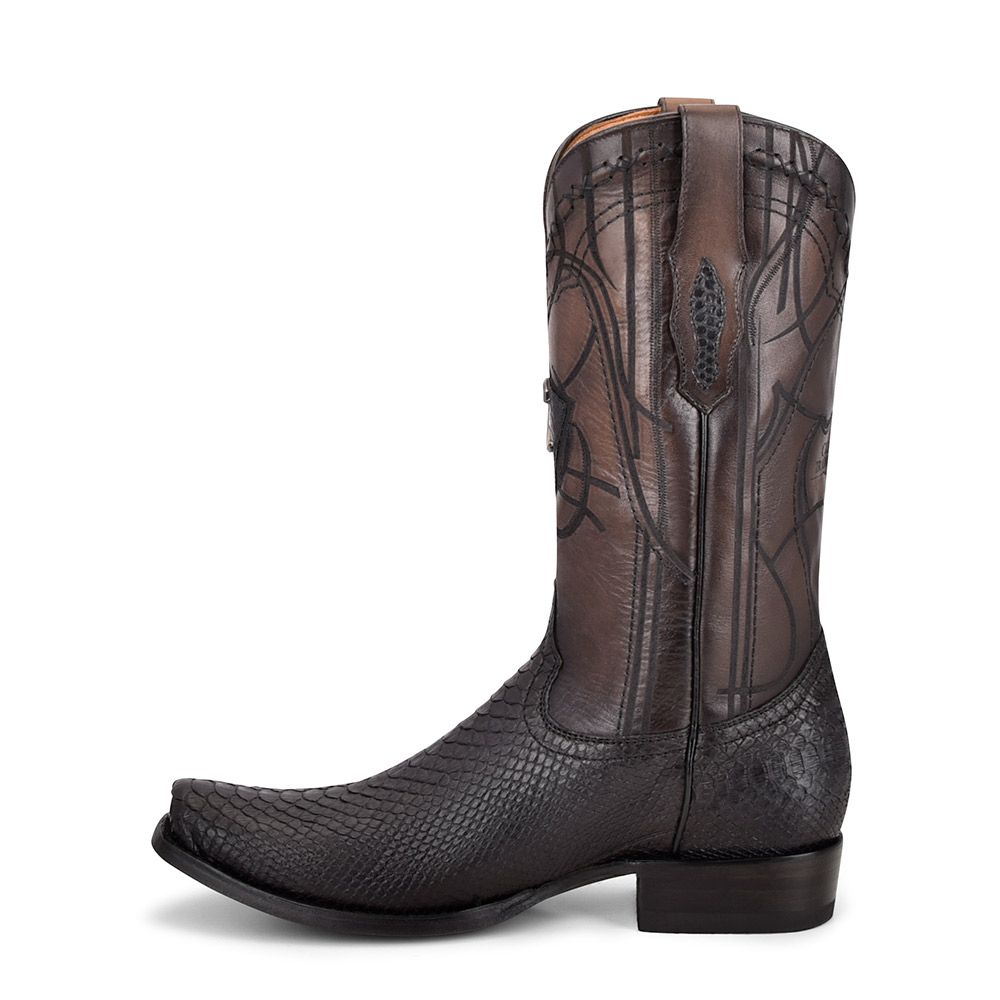1J1NPH - Cuadra black western cowboy boots python skin boots men-CUADRA-Kuet-Cuadra-Boots