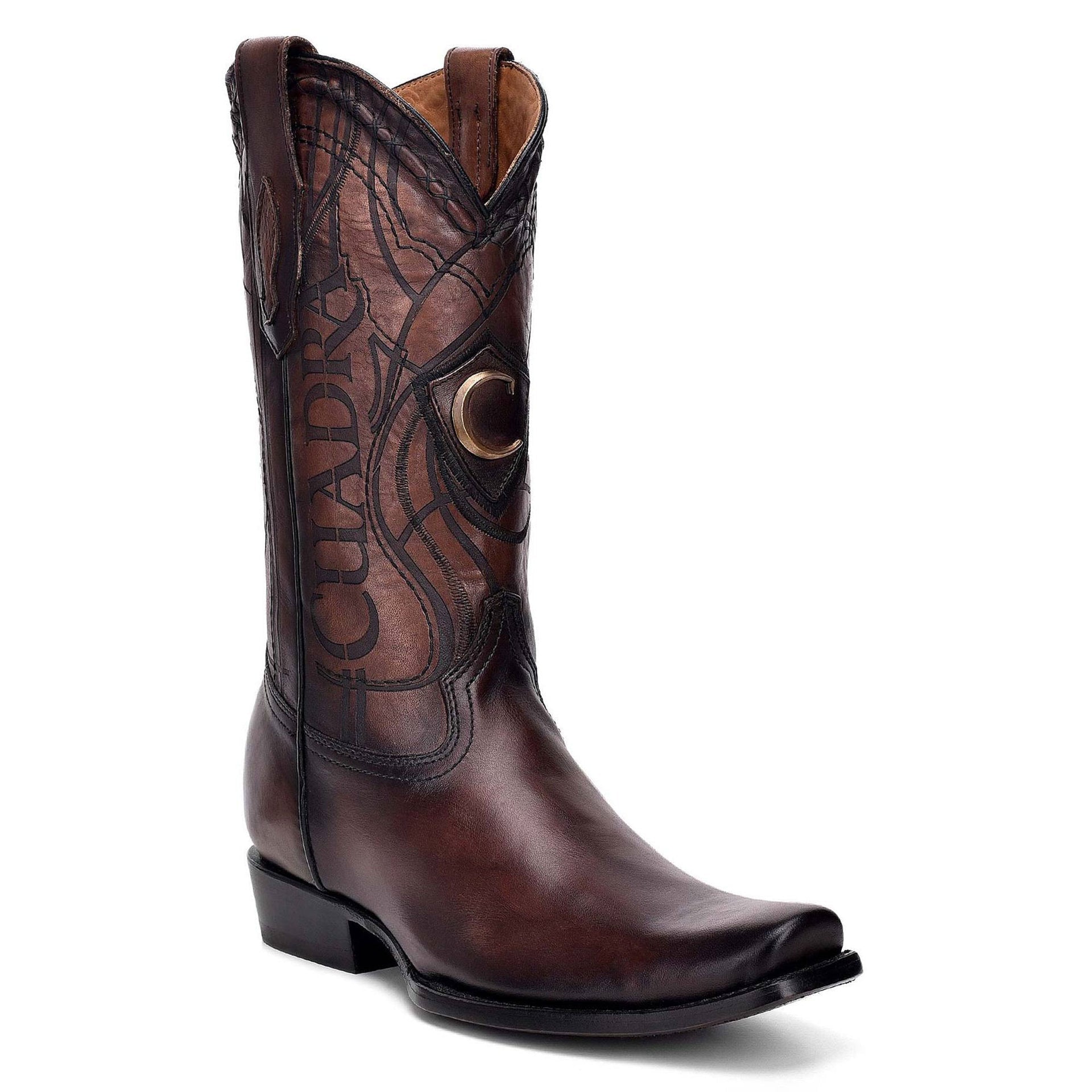 1J1NRS - Cuadra brown western cowboy cowhide leather boots for men-Kuet.us