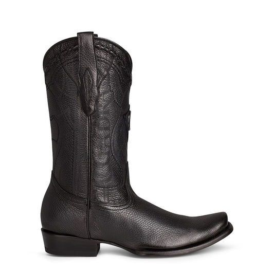 1J1NVE - Cuadra black dress cowboy deer leather boots for men-Kuet.us