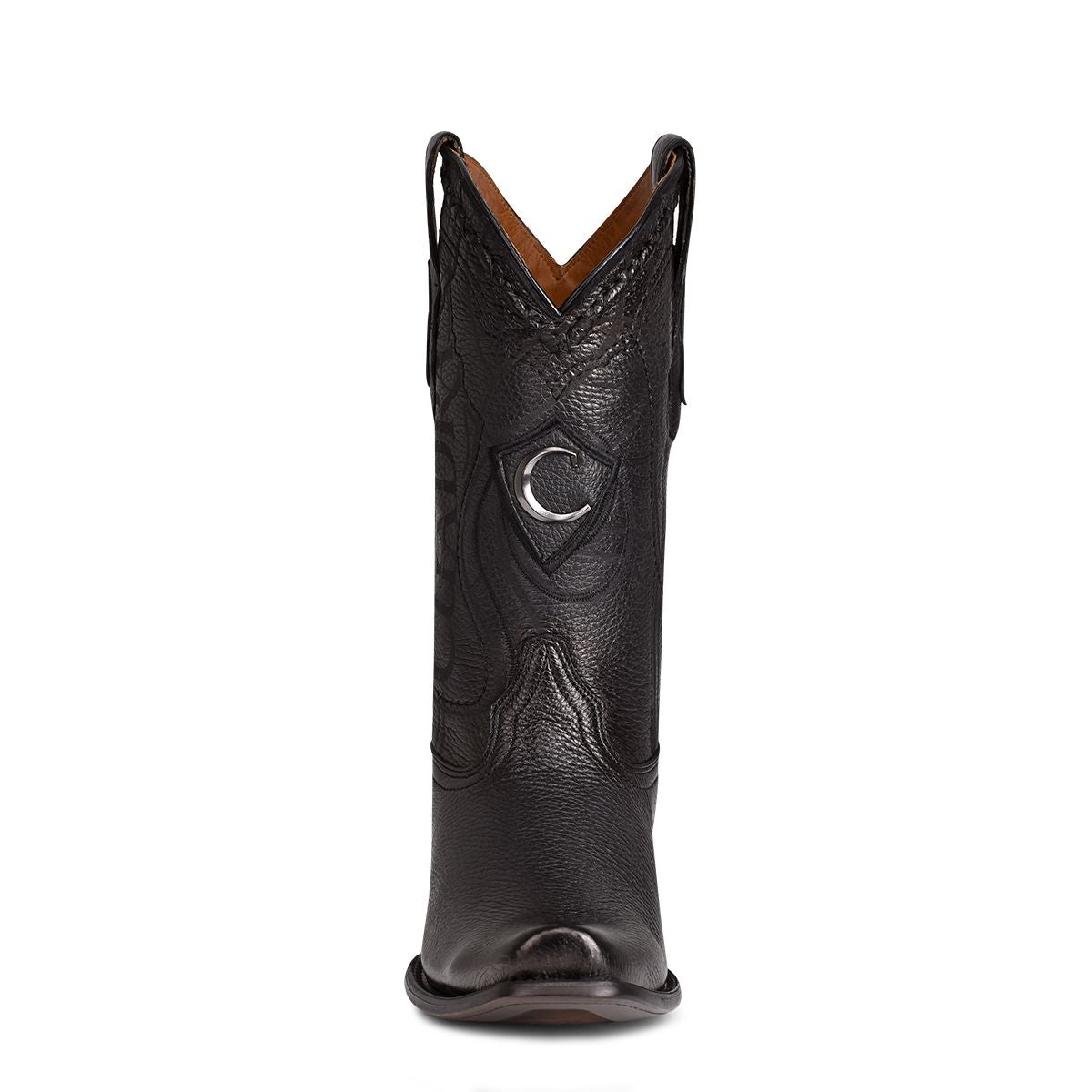 1J1NVE - Cuadra black casual fashion cowboy deer leather boots for men-CUADRA-Kuet-Cuadra-Boots