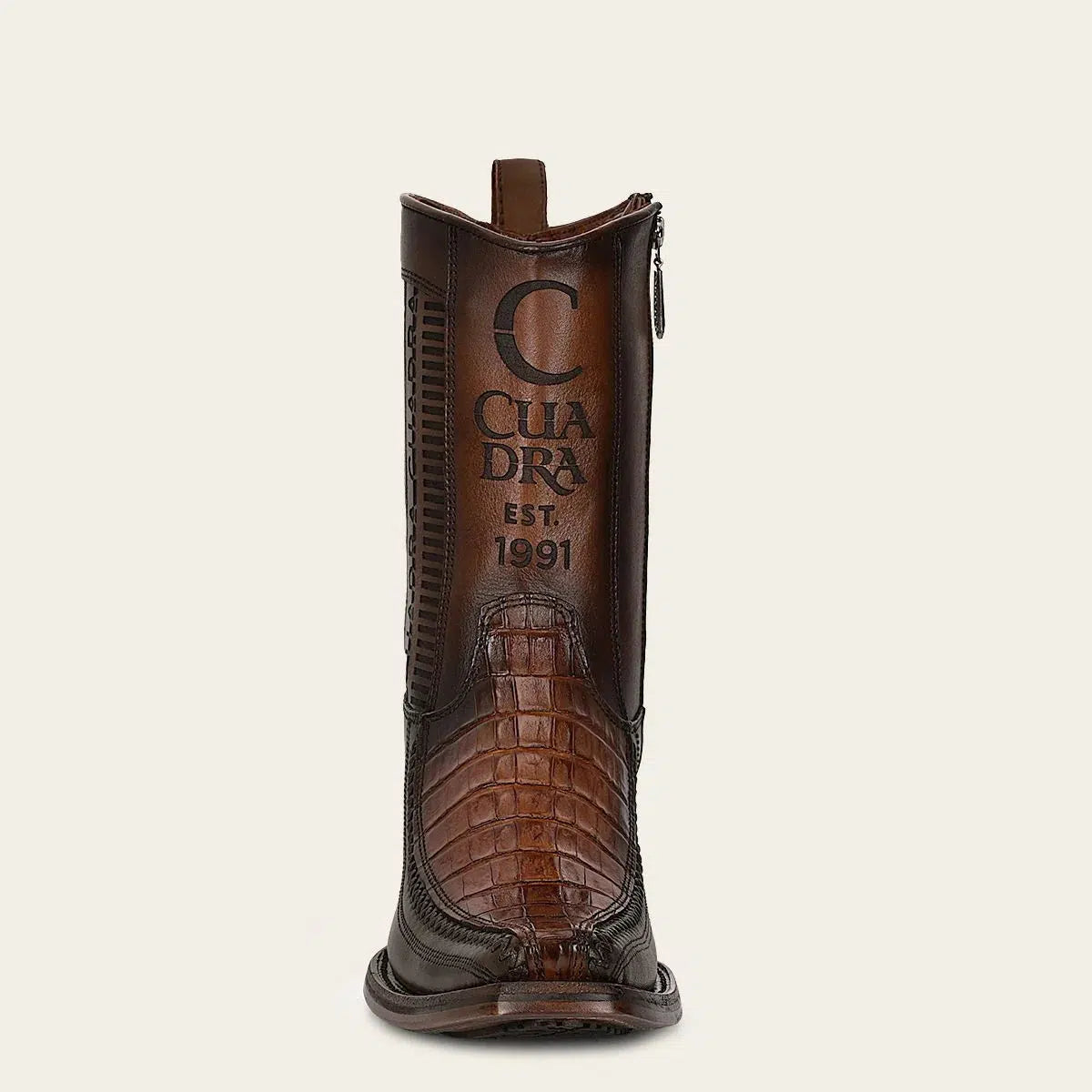1J2KFY - Cuadra brown dress cowboy fuscus zip ankle boots for men-Kuet.us