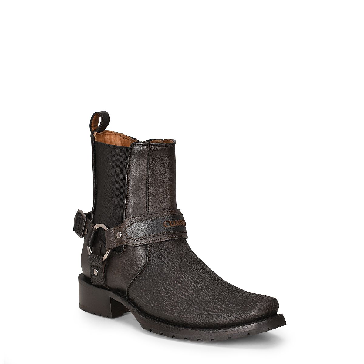 1J2LTI - Cuadra black fashion cowboy shark ankle boots for men.-CUADRA-Kuet-Cuadra-Boots