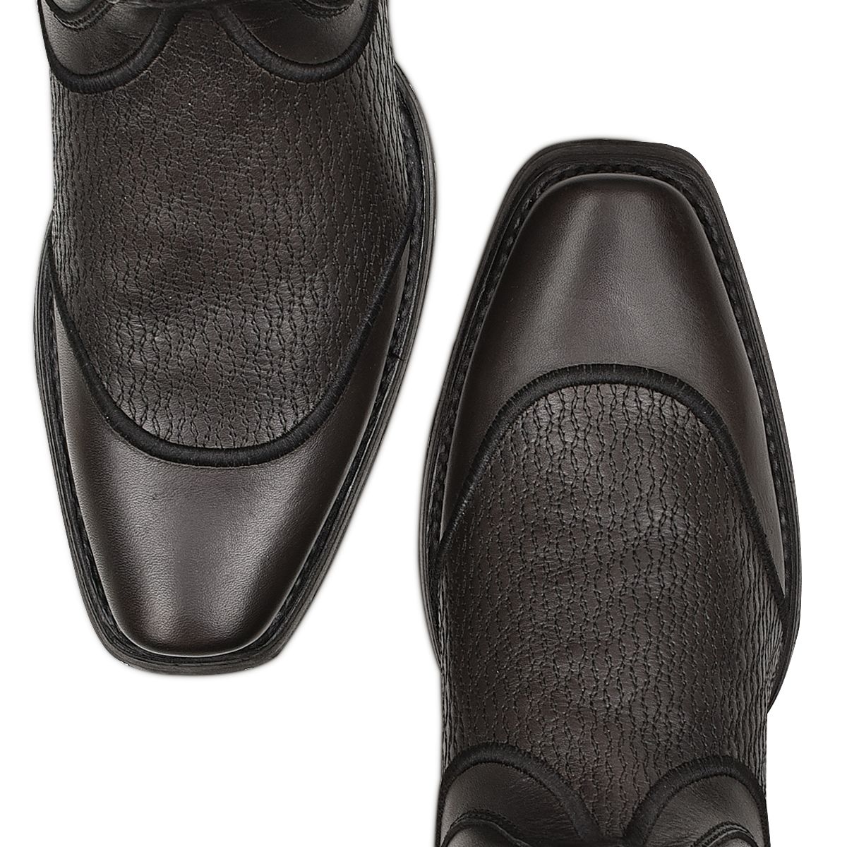 1J2MRS - Cuadra black casual cowboy cowhide leather boots for men-Kuet.us