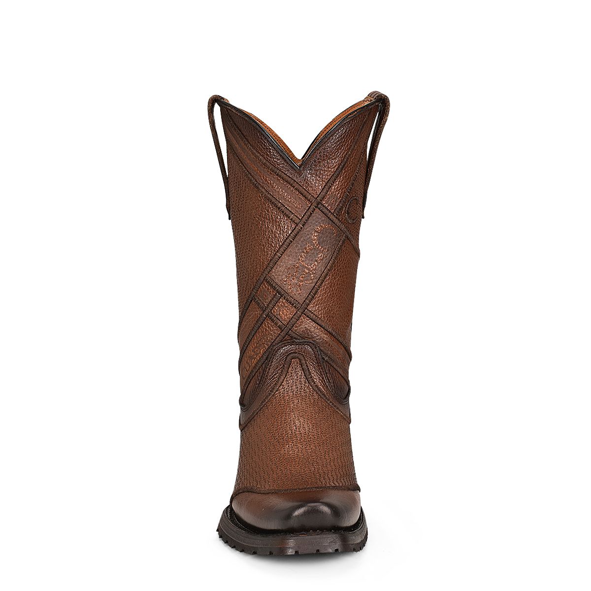 1J2MRS - Cuadra brown casual cowboy cowhide leather boots for men-Kuet.us