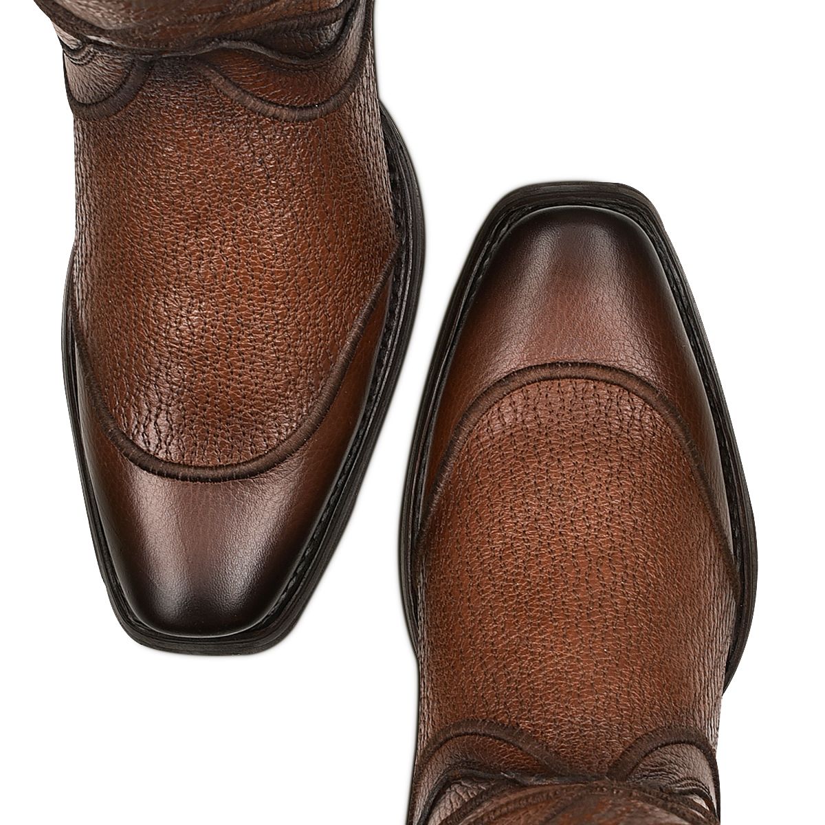 1J2MRS - Cuadra brown casual cowboy cowhide leather boots for men-Kuet.us