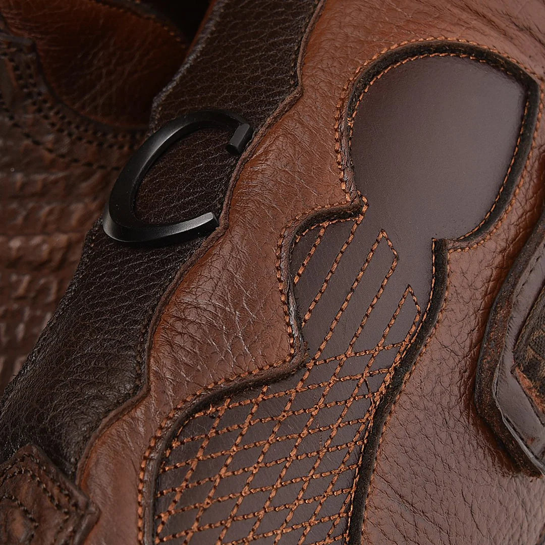 Cuadra tobacco casual cowboy shark boots for men