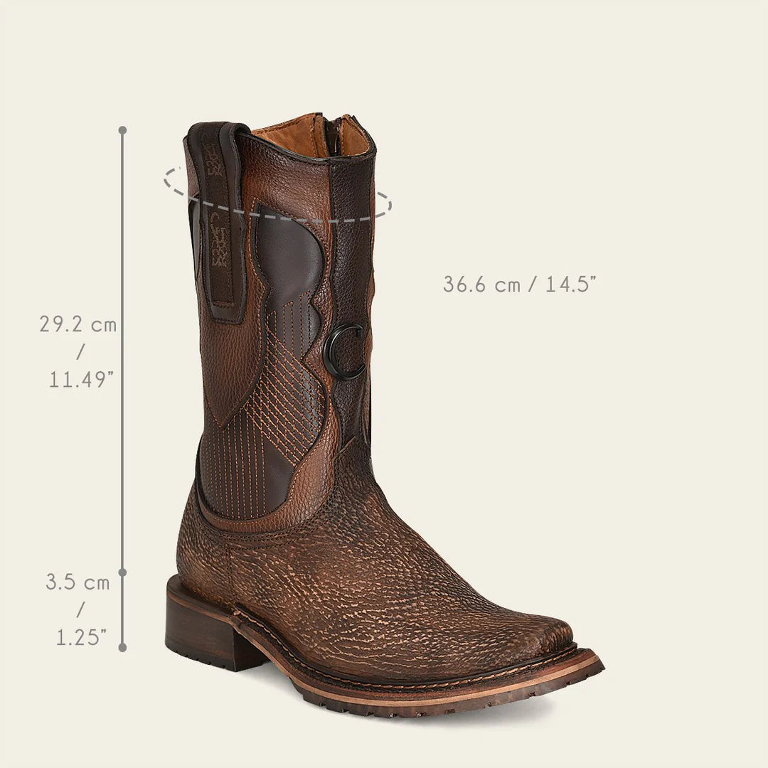 Cuadra tobacco casual cowboy shark boots for men