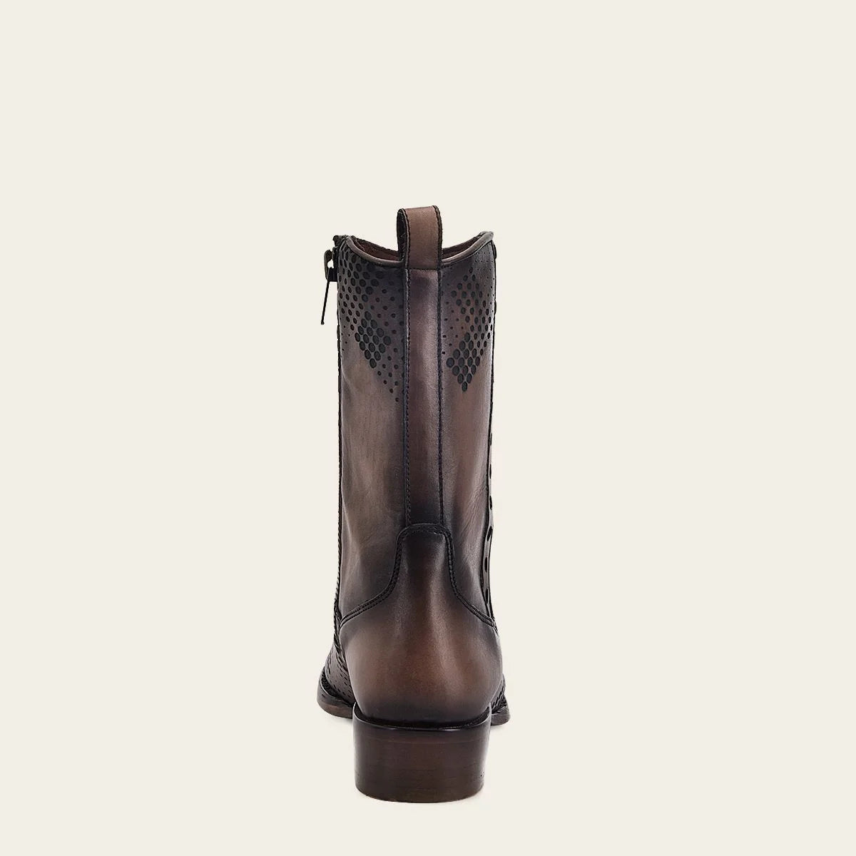 1J2URS - Cuadra Brown Casual Cowboy Cowhide Ankle Boots for Men