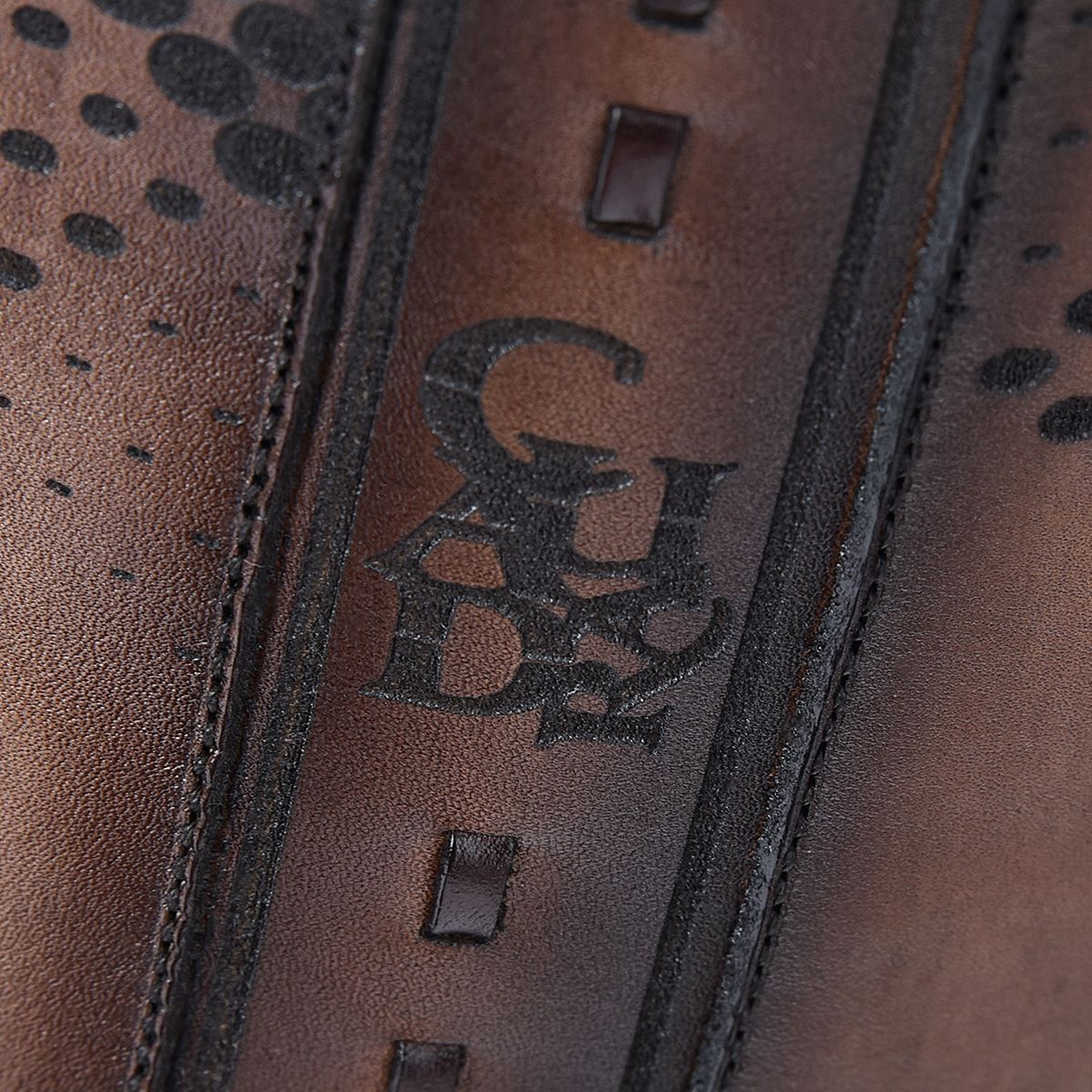 1J2URS - Cuadra Brown Casual Cowboy Cowhide Ankle Boots for Men