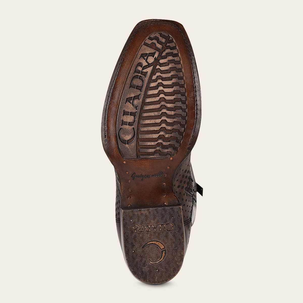 1J2URS - Cuadra Brown Casual Cowboy Cowhide Ankle Boots for Men