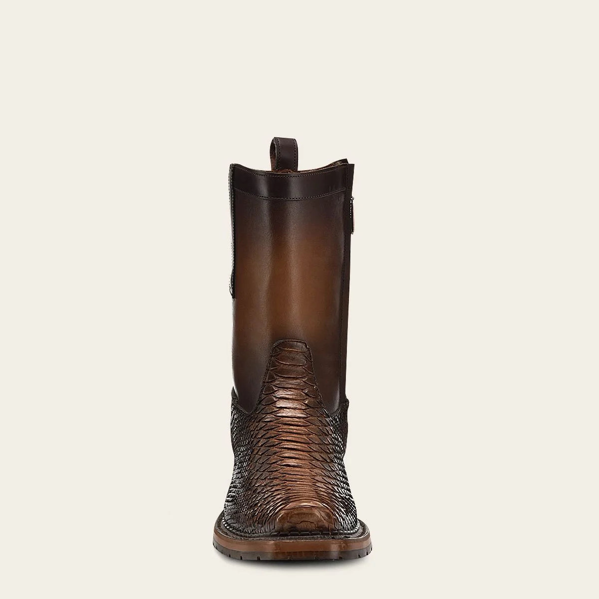 1J2VPH - Cuadra almond cowboy python skin zip boots for men