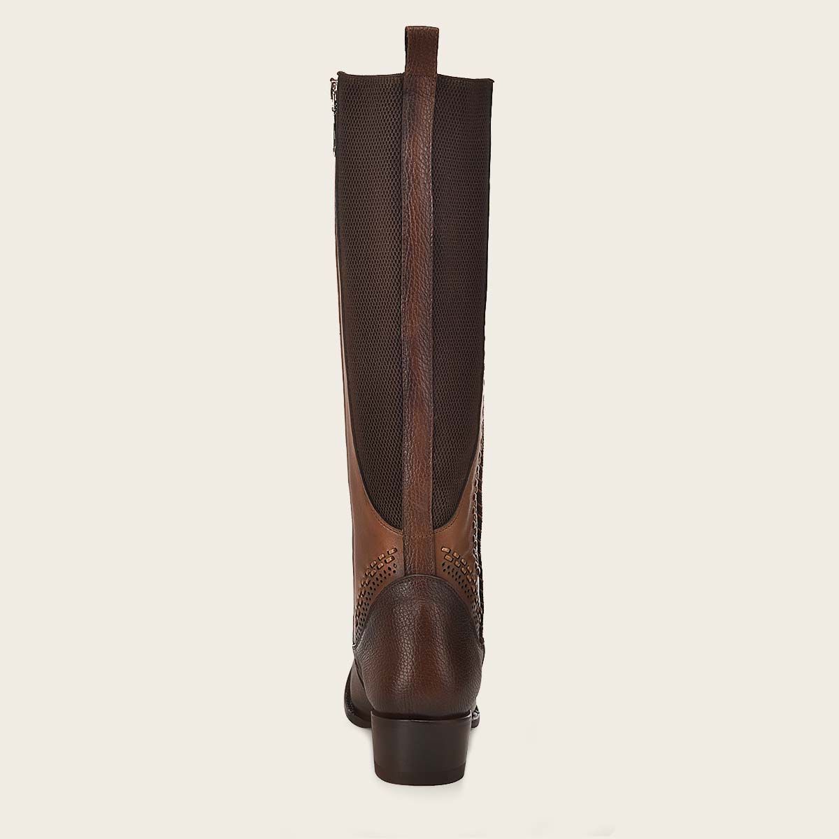 1X4IRS - Cuadra brown leather stitched tall boots for women