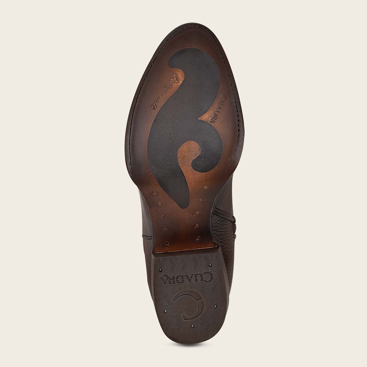 1X4IRS - Cuadra brown leather stitched tall boots for women
