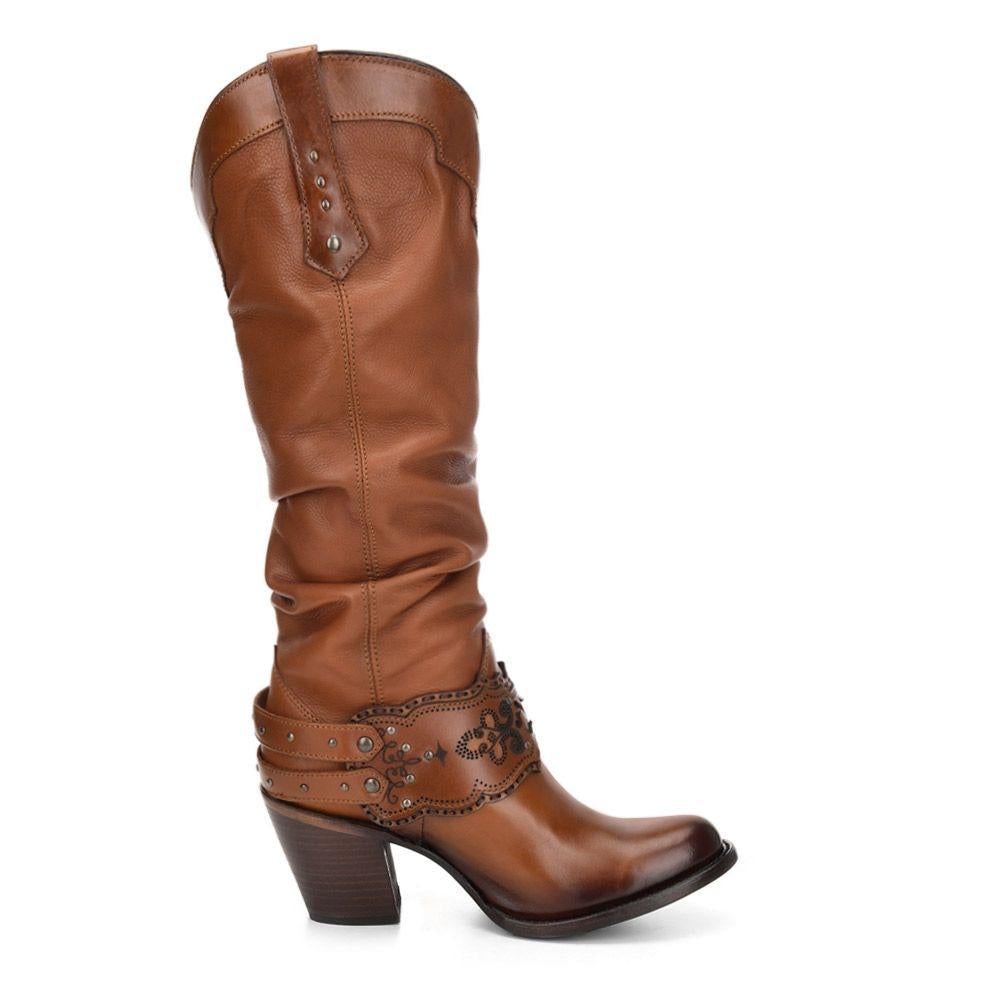 1Z01RS - Cuadra golden casual fashion cowboy leather boots for women-Kuet.us