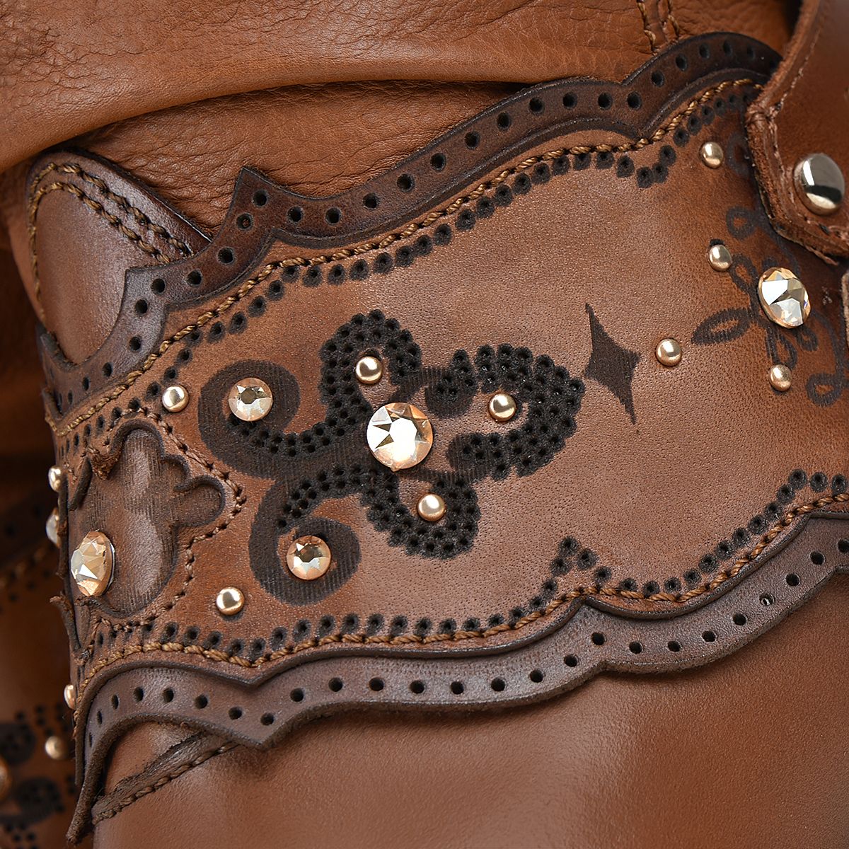 1Z41RS - Cuadra brown casual cowgirl leather knee high boots for women-Kuet.us