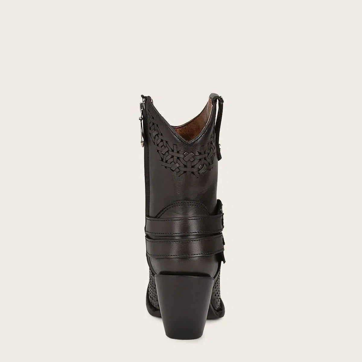 1Z42PH - Cuadra black python cowboy leather ankle boots for women-CUADRA-Kuet-Cuadra-Boots