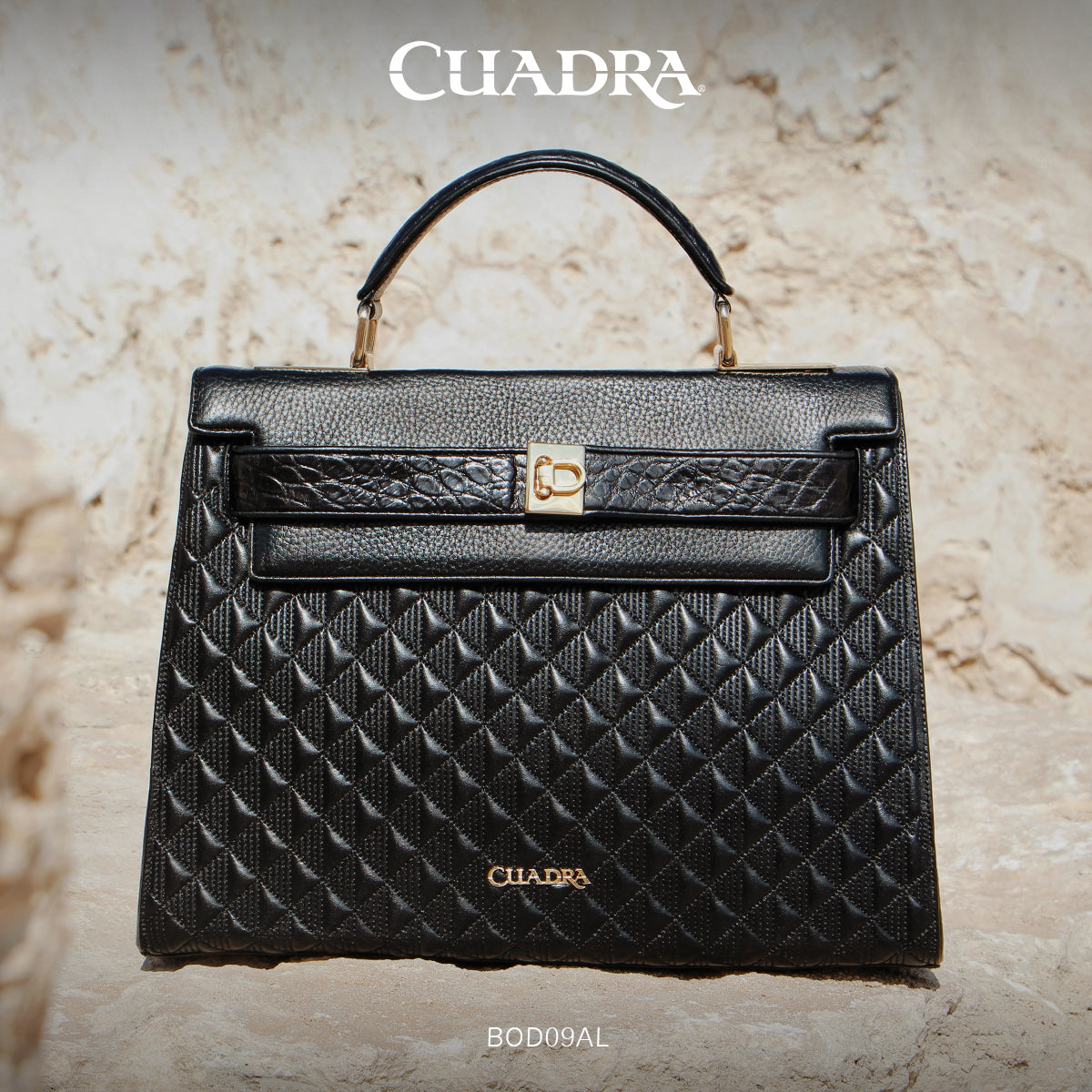 BOD09AL - Cuadra Black Casual Fashion Leather Tote Bag for Women