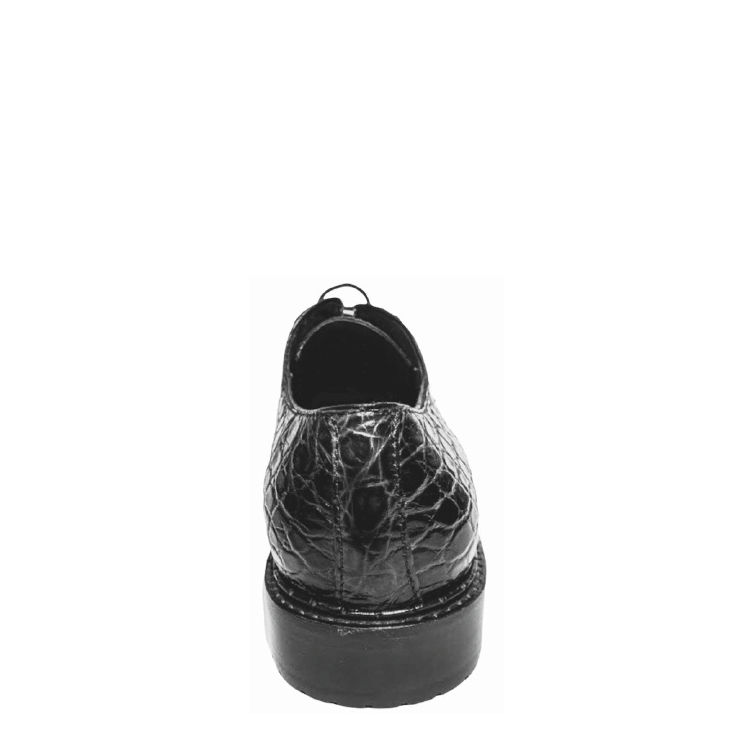 29FLPLP - Cuadra black dress classic alligator derby shoes for men-Kuet.us