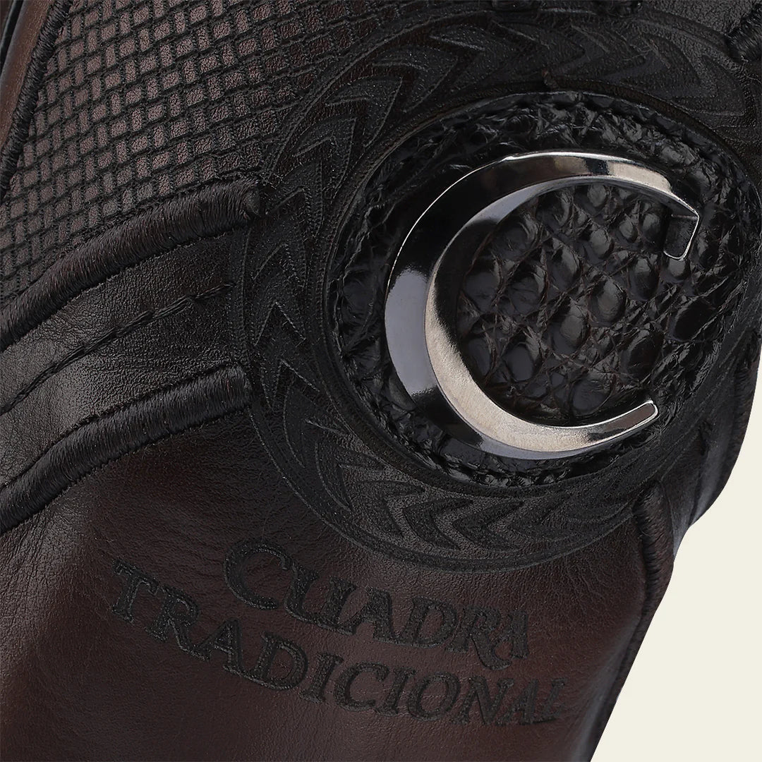 2H0AFY - Cuadra Brown Dress Cowboy Caiman Leather Boots for Men