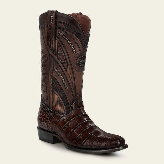 2H56AL - Cuadra honey dress cowboy alligator boots for men