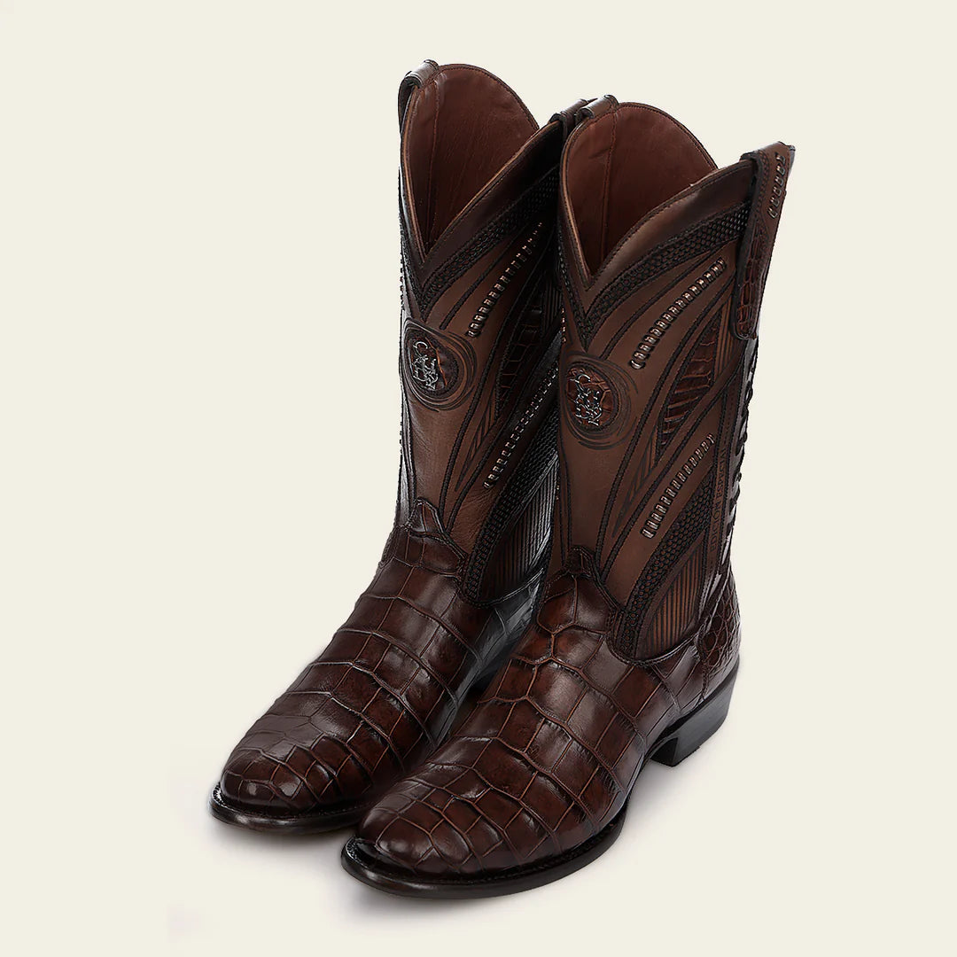 2H56AL - Cuadra special edition honey dress cowboy alligator leather boots for men