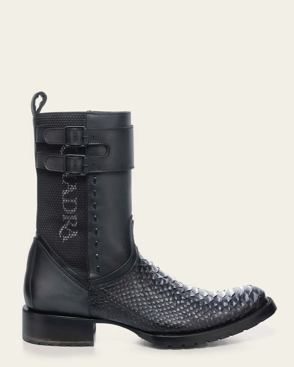 2T57PH - Cuadra gray vintage fashion cowboy python skin mid boots for men