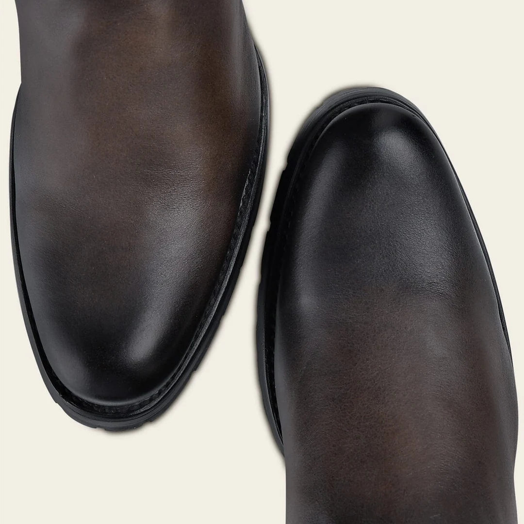 2T57RS - Cuadra brown vintage fashion cowboy cowhide leather mid boots for men