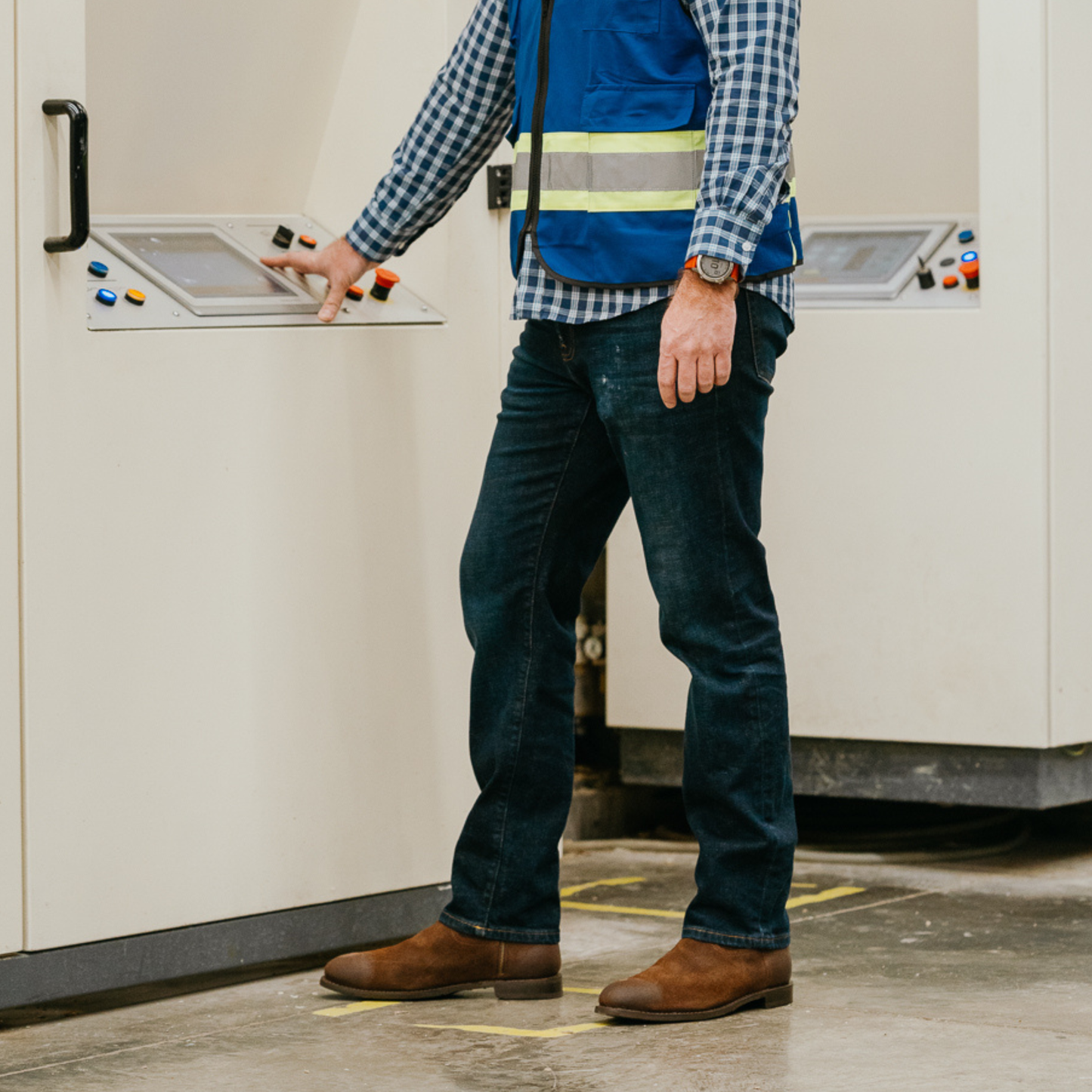 FULTON - Proxon moka western roper leather steel toe work boots