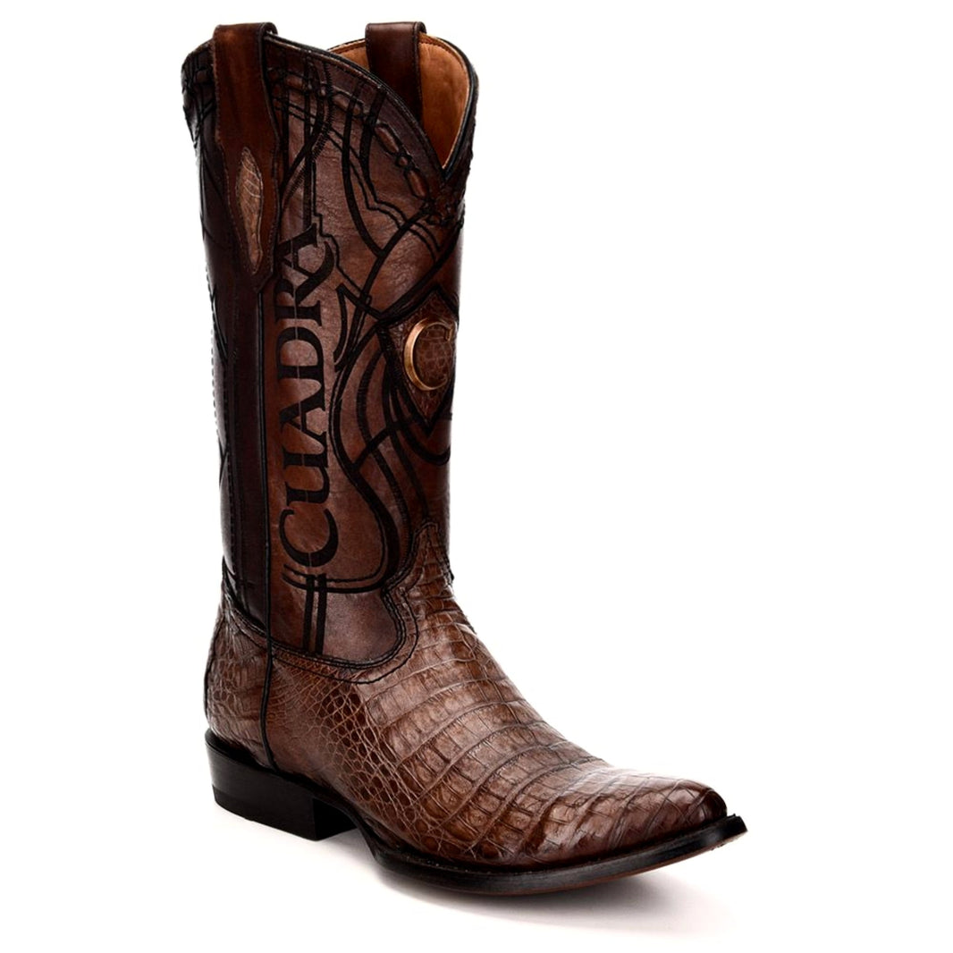 1B2FA1 - Cuadra chocolate dress cowboy ostrich leather boots for men main image 0
